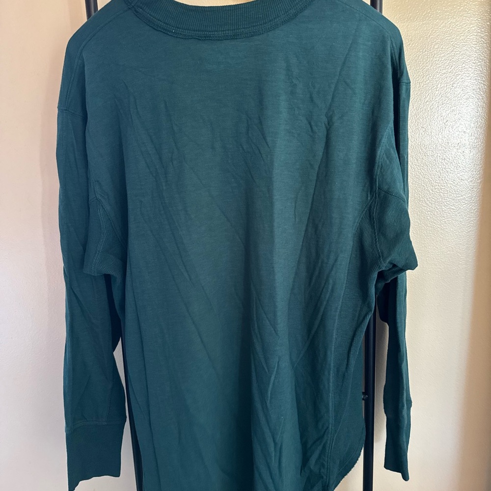 Aerie Deep Teal Long Sleeve Tee - Picture 5 of 5